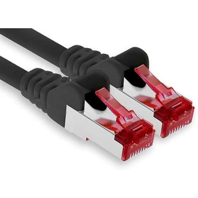 Image of 1aTTack.de 20m Cat6 Lan Ethernet Cable Patch Network Cat 6 1000 Mbit/s RJ45 Plug Internet for TV Computer switch Gaming etc. black 1 piece