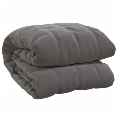 Image of vidaXL Weighted Blanket Grey 155x220 cm 11 kg Fabric