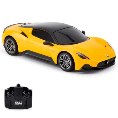 Image of 1:24 Scale Officially Licensed RC Maserati MC20, Yellow Sport Racing Hobby Toy Car Model Vehicle for Boys Girls and Adults Gift