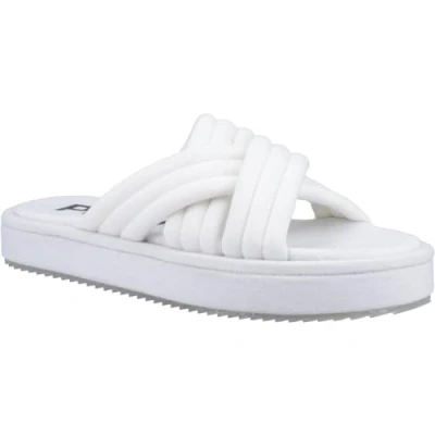 Image of Hush Puppies Women&#039;s Sienna Slide, White, 5 UK