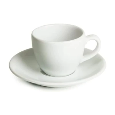 Image of Genware Espresso Cups and Saucers 3oz / 90ml, 312109/182112, Pack of 6