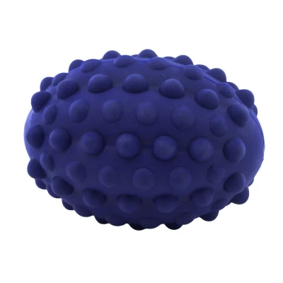 Image of Ancol Tough Dog Rugby Ball Lightweight Floatable Interactive Non Toxic Outdoor Retrieval Play Strong Durable Fun High Bounce Pet Puppy Fetch Toy