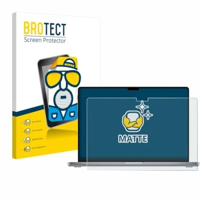 Image of brotect Screen Protector Anti Glare compatible with Apple MacBook Pro 16&quot; 2021 Matte, Fingerprint Protection Film