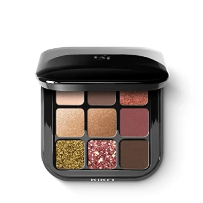Image of KIKO Milano Glamour Multi Finish Eyeshadow Palette 03 With 9 Eyeshadows In Different Finishes