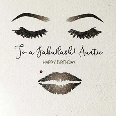 Image of To a Fabulash Auntie Happy Birthday, Handmade Greeting Card by Five Dollar Shake GS54