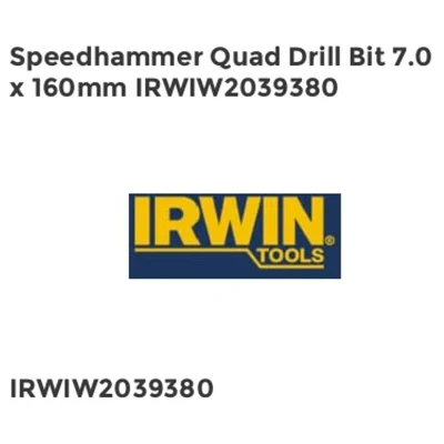 Image of Irwin Speedhammer Quad Drill Bit 7.0 x 160mm IRWIW2039380