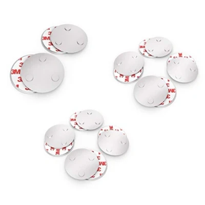 Image of conecto CC50498 Holder Attachment Universal Magnetic Detectors Warning Smoke Alarm (Set of 10), Silver, 10er Set Magnethalterung