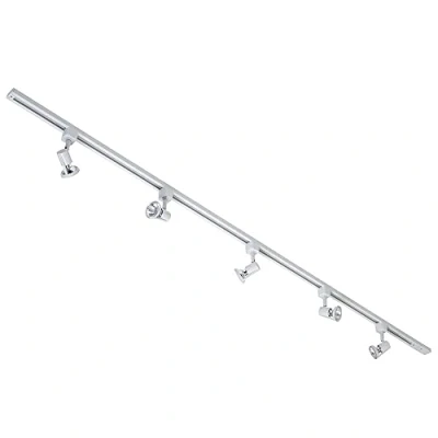 Image of Litecraft Kitchen Track Light with Harlem Fixture &amp; GU10 LED Bulbs (White, 2M 5 Light)