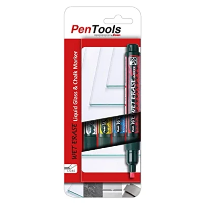 Image of Pentel Pentools SMW26 Glass &amp; Chalk Marker Assorted (PK 4)