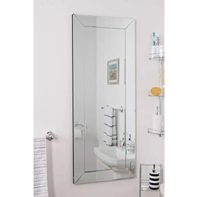 Image of MirrorOutlet Full Length Gloss Black Dressing/Hall Mirror Complete, 3ft 4ft