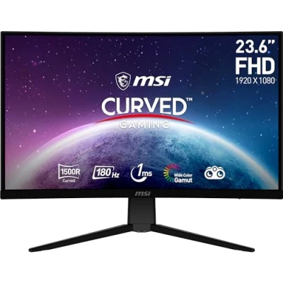 Image of MSI G2422C 23.6 Inch FHD Curved Gaming Monitor 1500R 1920 x 1080 VA Panel, 180Hz / 1ms, Adaptive Sync DP 1.2a, HDMI 2.0b CEC