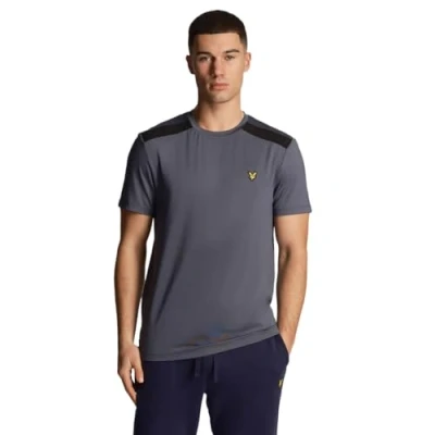 Image of Lyle &amp; Scott Sports Shoulder Branded T Shirt Light Navy XL