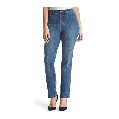 Image of Gloria Vanderbilt Women&#039;s Classic Amanda High Rise Tapered Jean, Scottsdale Wash, 10 Short Blue