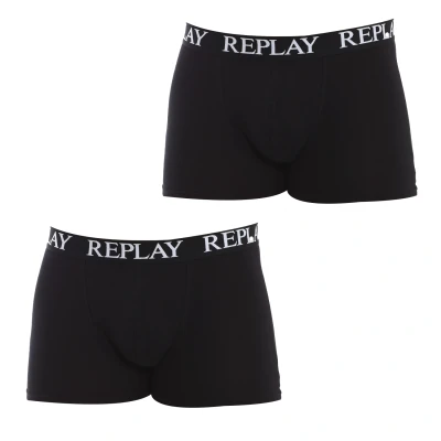 Image of Replay Mens Pack 2 Boxers I101005 men Black Size Large