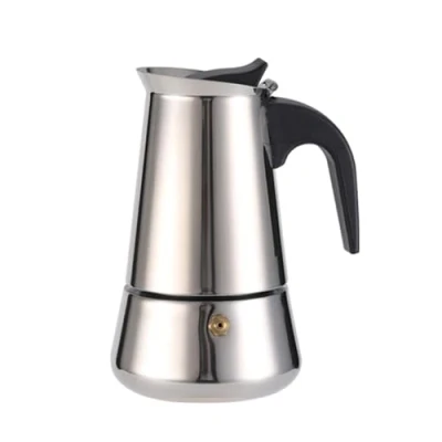Image of Crevyteg Italian Coffee Maker, Stove Top Moka Pot, 6 Cups/300 ML Stainless Steel Classic Induction Pot Stovetop Espresso Maker Percolator Suitable for Hob Belly