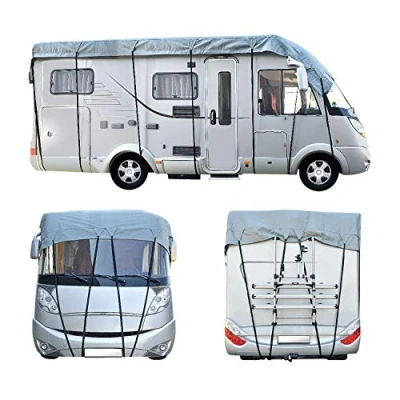 Image of Cartrend Water resistant Roof Cover, 7x3m, for Caravans &amp; Motorhomes up to 300cm Width, UV Stabilized, Includes Storage Bag
