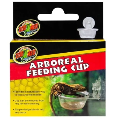 Image of Zoo Med Arboreal Feeding Cup for Glass Terrariums, White