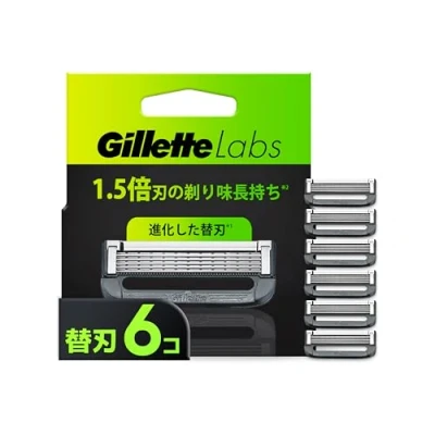 Image of Gillette Razor Shaving Exfoliating Replacement Blades, 6 Pieces Lab (Amazon.co.jp Exclusive)
