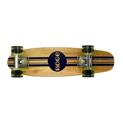 Image of Ridge Skateboards Complete 55cm Maple Wooden Retro 22 Mini Cruiser Board
