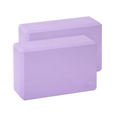 Image of EXERZ Yoga Blocks 2pcs Gym Bricks Comfortable Fitness Bricks, Anti Slip, Lightweight and Travel Friendly Pilates Practice (Lavender)