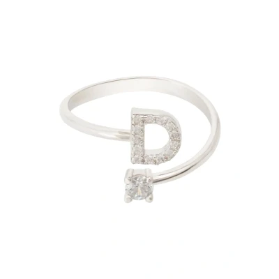 Image of Latelita Initial D Ring, Women&#039;s, Size: One Size, Silver