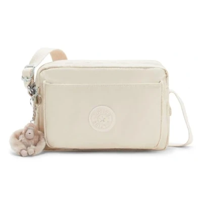 Image of Kipling ABANU M Medium crossbody, Beige Pearl (White)