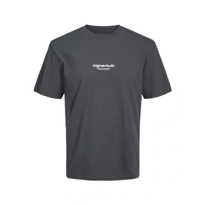 Image of Jack &amp; Jones Men&#039;s Jorvesterbro Tee SS Crew Neck Noos T Shirt, Asphalt, XL