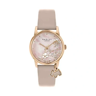 Image of RADLEY Botanical Floral Ladies Light Pink Leather Strap Small Trailing Flower Watch RY2884