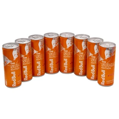 Image of Red Bull Summer Edition Apricot Strawberry 8 x 250ml Cans of Energy Drink