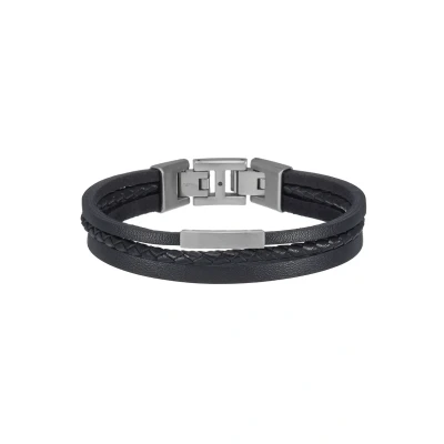 Image of Fossil Vintage Casual Bracelet, Men&#039;s, Size: One Size, Black