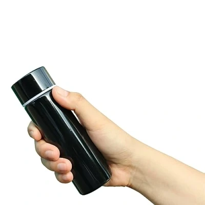 Image of 150ml Mini Cute Coffee Vacuum Flasks Insulated Cup Small Capacity Portable Stainless Steel Travel Drink Water Bottle (Black)