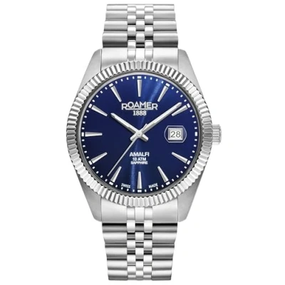 Image of Roamer Men&#039;s Watch Analogue Quartz Amalfi Gents 852833 Stainless Steel, Silver/Silver/Black 41 55 20, Bracelet