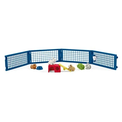 Image of SCHLEICH 42500n Rabbit and guinea pig hutch Farm World Toy Playset for children aged 3 8 Years