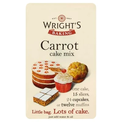 Image of Wrights Baking Carrot Cake Mix, 500 g (Pack of 1)