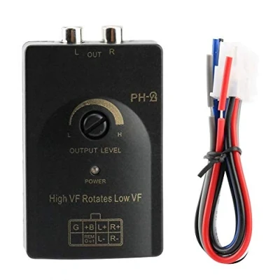 Image of Broco Line Output Converter,2 Channel Speaker Wire to RCA Adapter Auto Car Stereo High Low Level Converter for