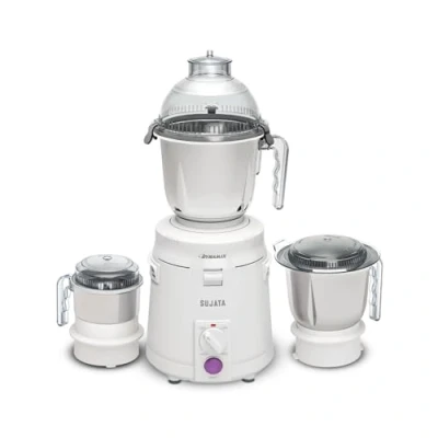 Image of Sujata Dynamix 900 Watts Mixer Grinder 22000 Rotations Per Min 90 Minutes Continuous Running 3 Versatile Jars 1500 ml, 1000 ml and 400