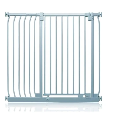 Image of Safetots Extra Tall Elite Safety Gate, 107cm 116cm, Matt Grey, 96.8cm in Height, Pressure Fit Stair Baby Gate for Doors Hallways and Spaces, Barrier, Easy Installation