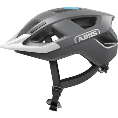 Image of ABUS Aduro 3.0 LED Bike Helmet sporty city in a stylish design for everyday and Tours with Rear Light Men Women Size L, Grey