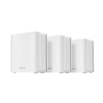 Image of Dual band WiFi 7 (802.11be) AiMesh Extendable Router, 3.6 Gbps, Coverage Up to 6500 sq. ft. (3pk), 2.5G Ports, 3 SSIDs for IoT Devices, Parental Controls &amp; VPNs, Advanced Network Security
