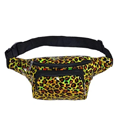 Image of One BFD Fanny Pack Waist Bumbag Bum Bag Running Belt for Ladies Men Kids Festival Causal Holiday Wipe Clean Adjustable Strap (Gold Leopard Bumbag)