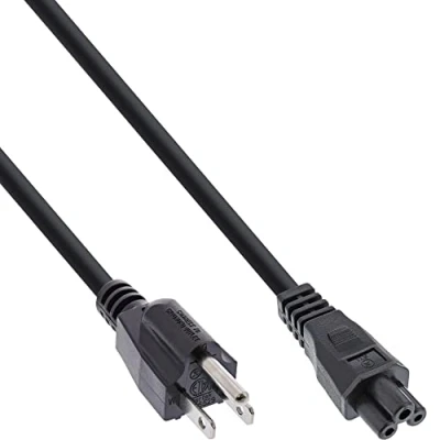 Image of InLine Laptop Power Cable US/3 Pin Socket 2 m