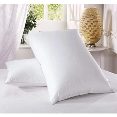 Image of TopStyleFashion4u Hotel Quality 100% Duck Feather Pillow Pair Soft Extra Filling Comfortable Pack of 2, 4, 6 (4)