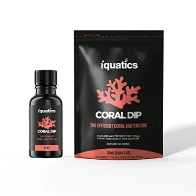 Image of iQuatics Coral Dip Disinfectant Treatment for Aquarium Corals