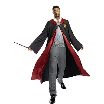 Image of Funidelia Harry Potter Costume for men and women Wizards, Gryffindor, Hogwarts adults, accessory fancy dress &amp; props Halloween, carnival parties Size M Black
