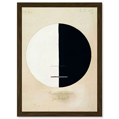 Image of Artery8 Painting Hilma Af Klint 1920 Buddhas Standpoint Earthly Life Abstract Artwork Framed Wall Art Print A4