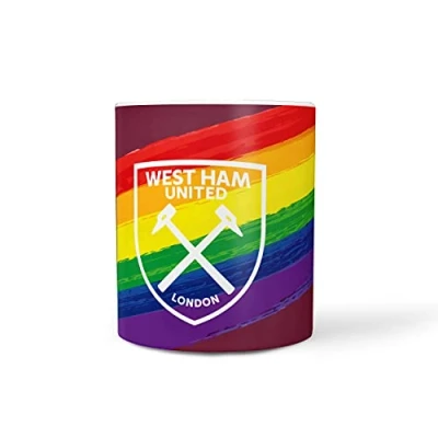 Image of FOCO Premier League Football West Ham United Fan Rainbow Mug