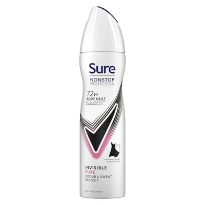 Image of Sure Invisible Pure Nonstop Protection Anti perspirant Deodorant Aerosol 150 ml