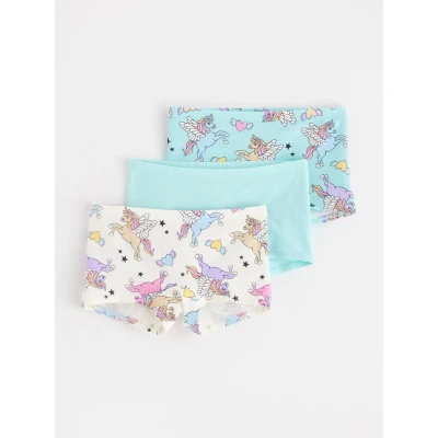 Image of Lindex Boxer Flowers 3 PACK Pants for kids, Size: 7 8y, Light dusty white