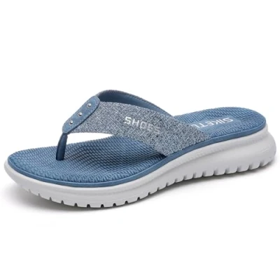 Image of Orthopedic Sandals Women, Arch Support Slippers, Cushion Walking for Plantar Fasciitis Sandals, Ladies Summer Wedge Platform