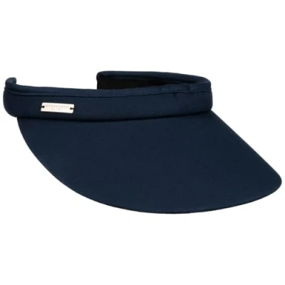 Image of Seeberger Azalee Women’s Visor, Cotton Sun Protection, beach visor Blue One Size Fits All
